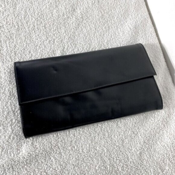 Vintage Black Clutch Handbag Wallet Purse - Picture 13 of 13